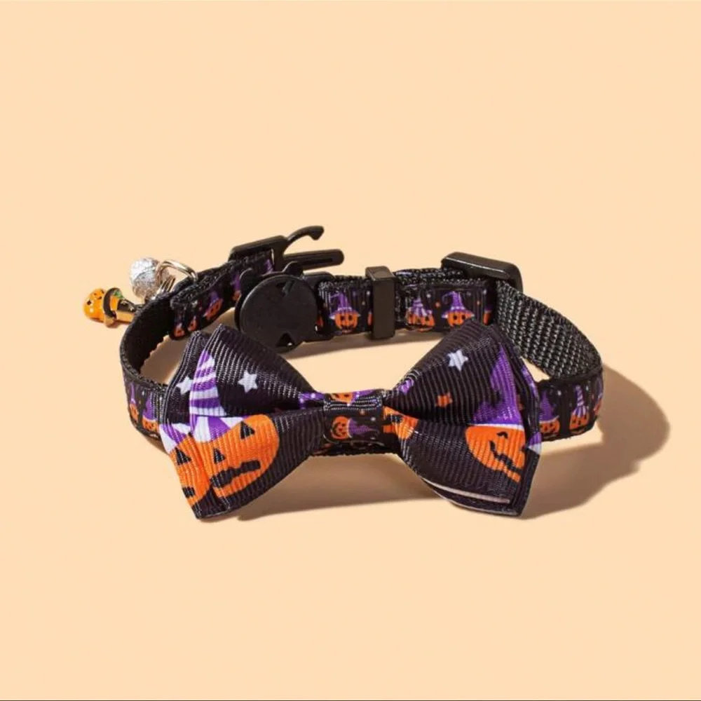 Halloween pumpkin charm cat/dog pet collar